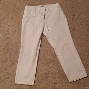 Loft white curvy ankle pants size 12